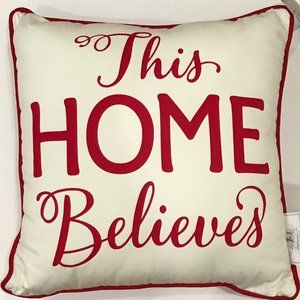 HALLMARk Holiday Pillow: This Home Believes